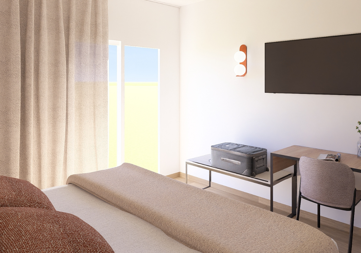 Chambre triple avec terrasse 