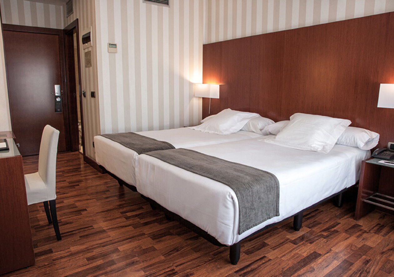 Chambre double avec deux lits 